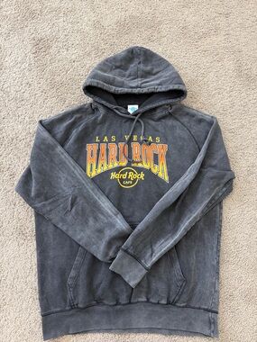 PacSun Gray Pullover Hoodie with Yellow & Orange Graphic